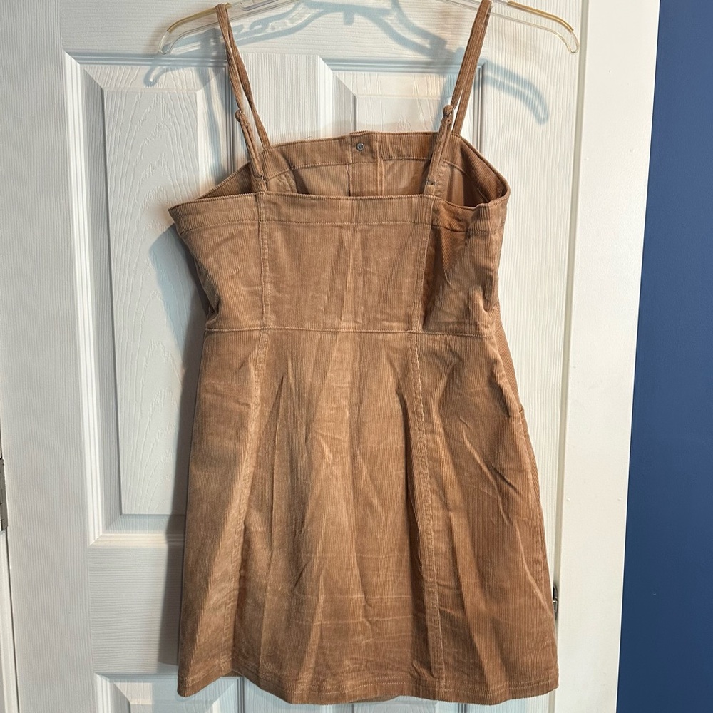 Love Tree Tan Corduroy Mini Dress size Large - Picture 3 of 6